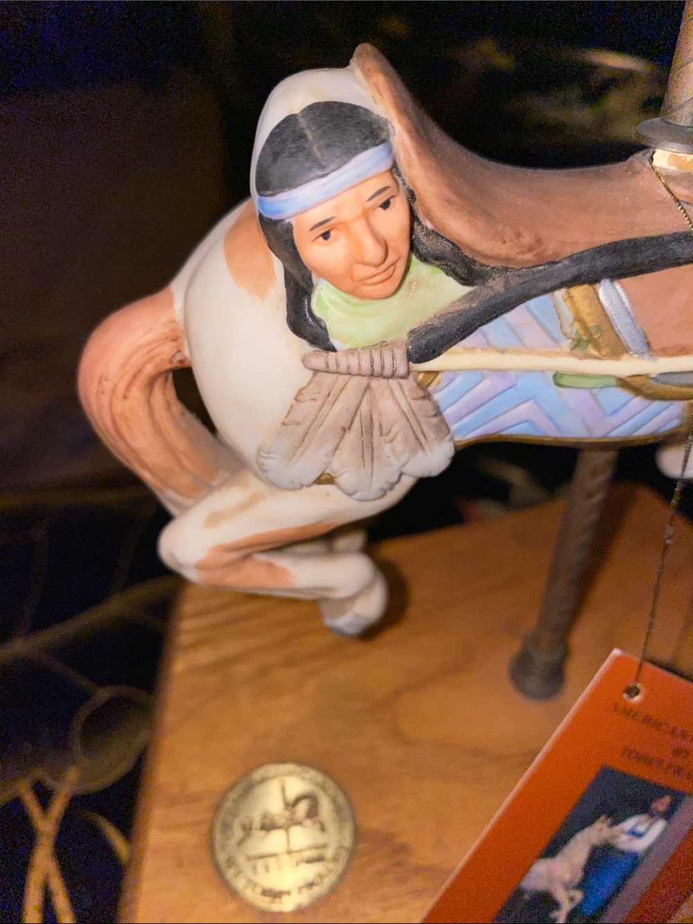 Vintage 1988 Tobin Fraley 3rd ED Carousel Horse Figurine in Cream and Peach - Picture 6 of 10